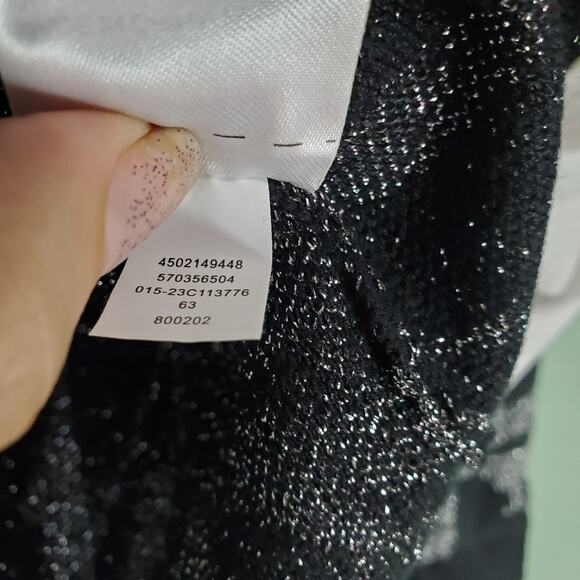 Chicos Womens Knit Woven Ribbon Print Pullover Sweater Size 2 Large - Picture 6 of 6